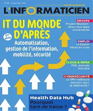 L’Informaticien N°188 – Juillet-Août 2020 [Magazines]