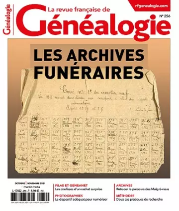 La Revue Française De Généalogie N°256 – Octobre-Novembre 2021  [Magazines]