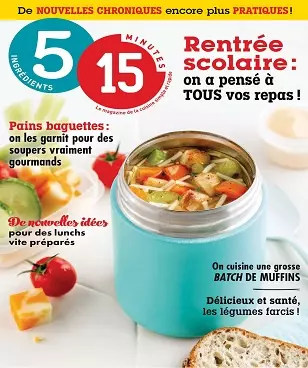 5 ingrédients 15 minutes – Septembre 2020 [Magazines]