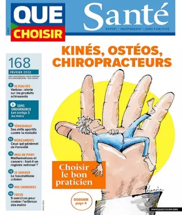 Que Choisir Santé N°168 – Février 2022 [Magazines]