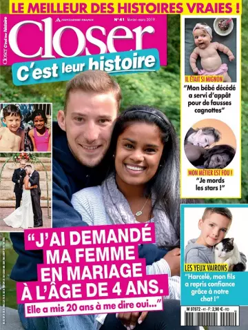 Closer C’est Leur Histoire N°41 – Février-Mars 2019  [Magazines]