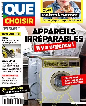 Que Choisir N°587 – Janvier 2020  [Magazines]