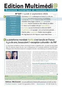 Edition Multimédi@ N.330 - 2 Septembre 2024 [Journaux]