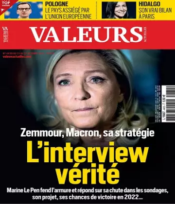 Valeurs Actuelles N°4430 Du 21 au 27 Octobre 2021  [Magazines]