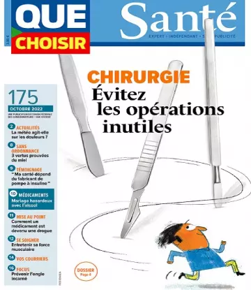 Que Choisir Santé N°175 – Octobre 2022 [Magazines]