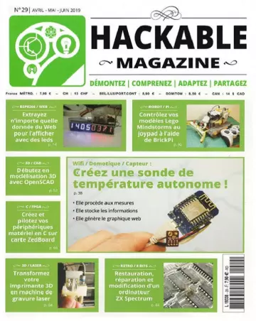 Hackable Magazine N°29 – Avril-Juin 2019  [Magazines]