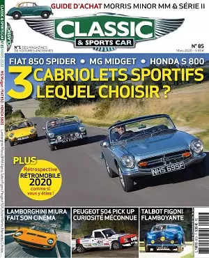 Classic et Sports Car N°85 – Mars 2020 [Magazines]