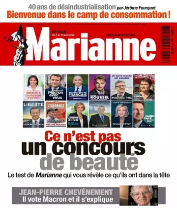 Marianne N°1308 Du 7 au 13 Avril 2022 [Magazines]