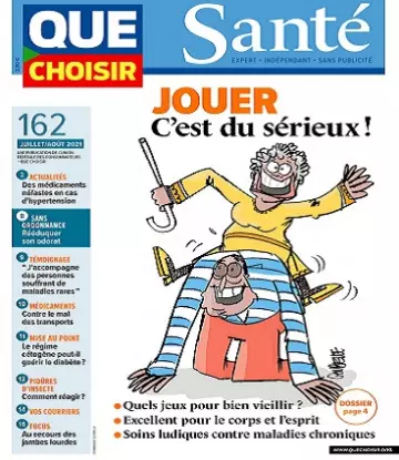 Que Choisir Santé N°162 – Juillet-Août 2021  [Magazines]