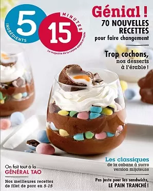 5 ingrédients 15 minutes – Avril 2020 [Magazines]