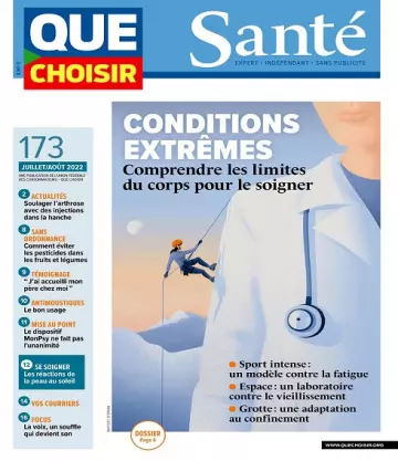 Que Choisir Santé N°173 – Juillet-Août 2022 [Magazines]