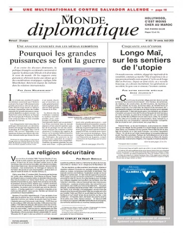 Le Monde Diplomatique N°833 – Août 2023 [Journaux]