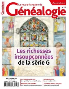 La Revue française de Généalogie - Août-Septembre 2024  [Magazines]