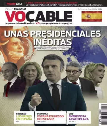 Vocable Espagnol N°854 Du 31 Mars 2022 [Magazines]