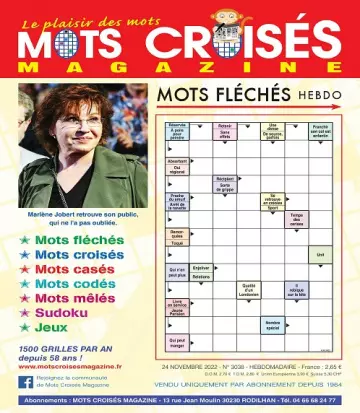 Mots Croisés Magazine N°3038 Du 24 Novembre 2022  [Magazines]