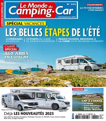 Le Monde Du Camping-Car N°344 – Août-Septembre 2022  [Magazines]